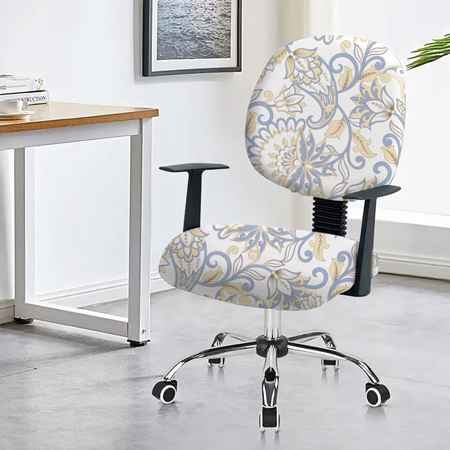 Task Chair Cover Non-Slip Polyester CAMILLE Light Light Flowers-45x 45cm