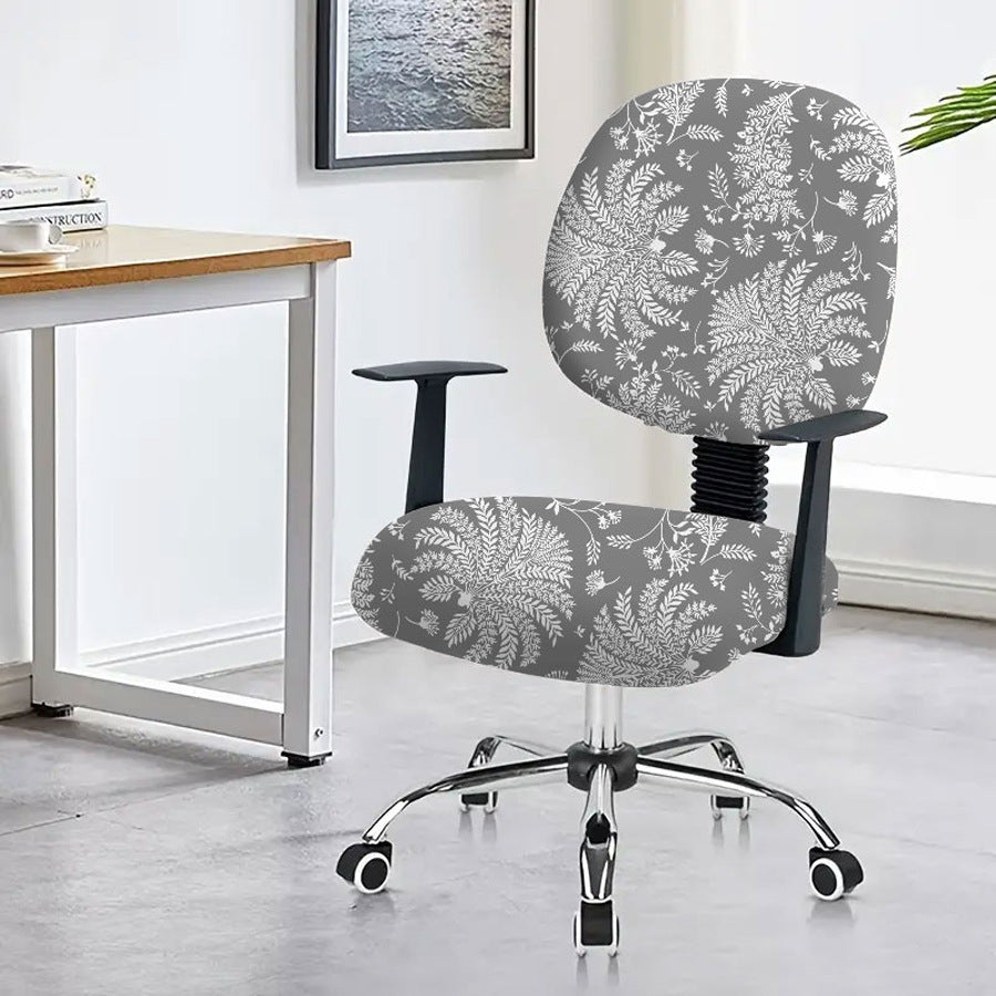 Task Chair Cover Non-Slip Polyester CAMILLE Numerous Leaves-45x 45cm