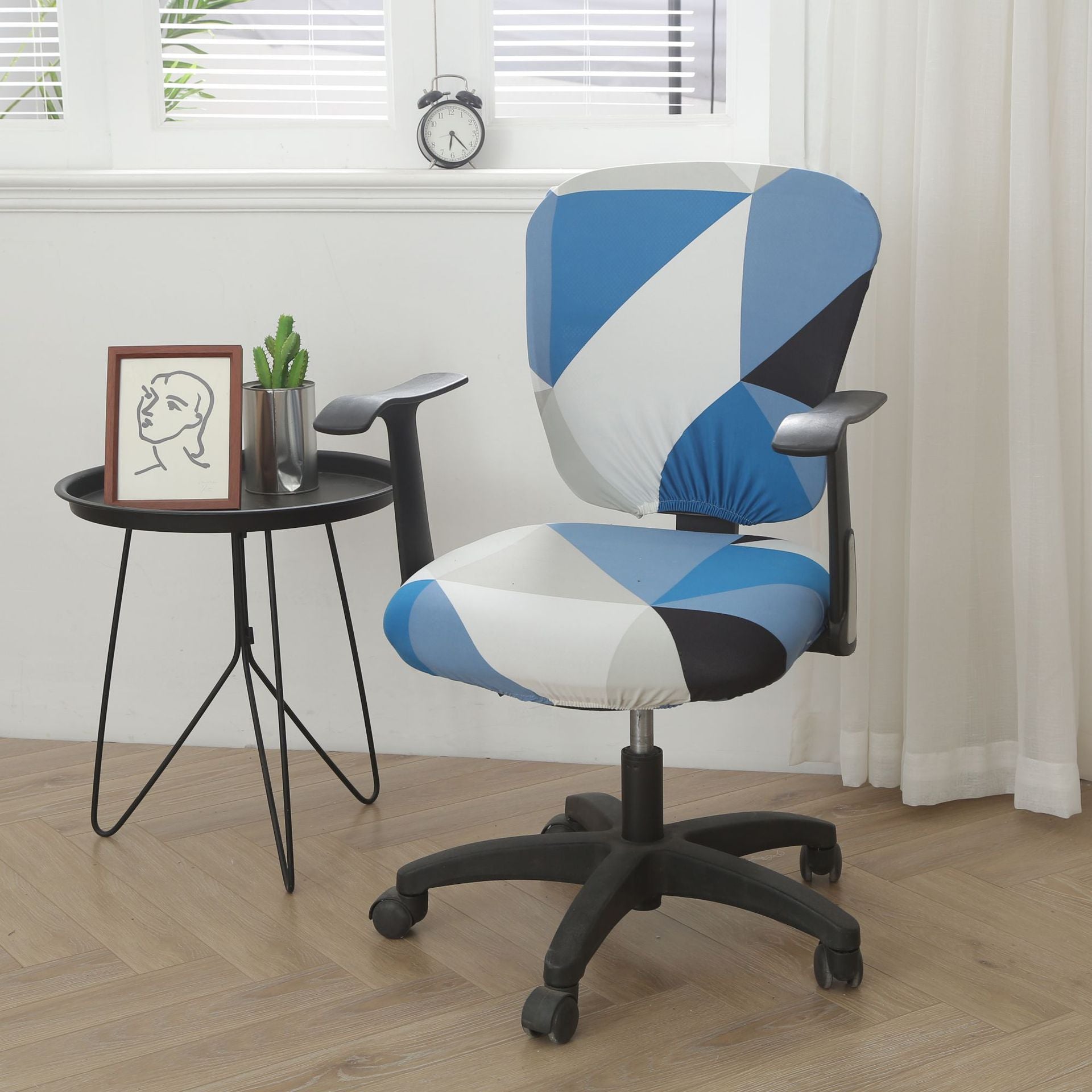 Task Chair Cover Stretch MilkSilk CELINE Blue-Split Universal