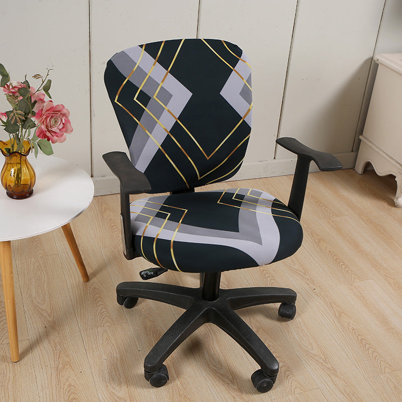 Task Chair Cover Stretchable Éloise Trendy Rhombus-Split Chair Cover