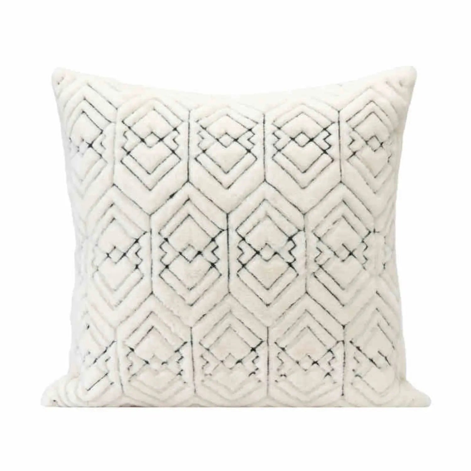 Throw Pillowcase Chenille Vintage LUMIEREX Schneier diamond shape-Pillow