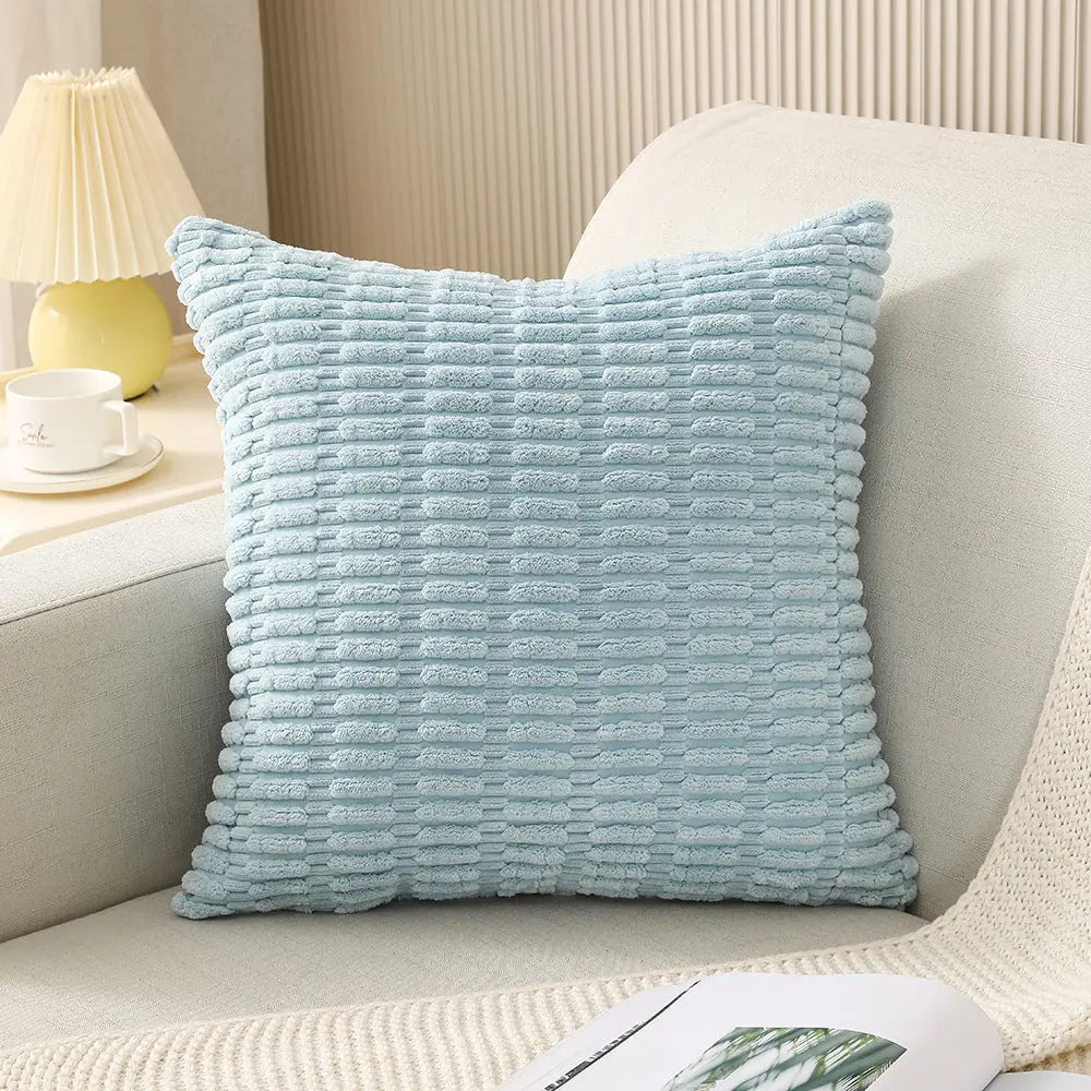Throw Pillowcase Corduroy Cozy LUMIÈRE Sky Blue-45cmx45cm Pillowcase-1PCS