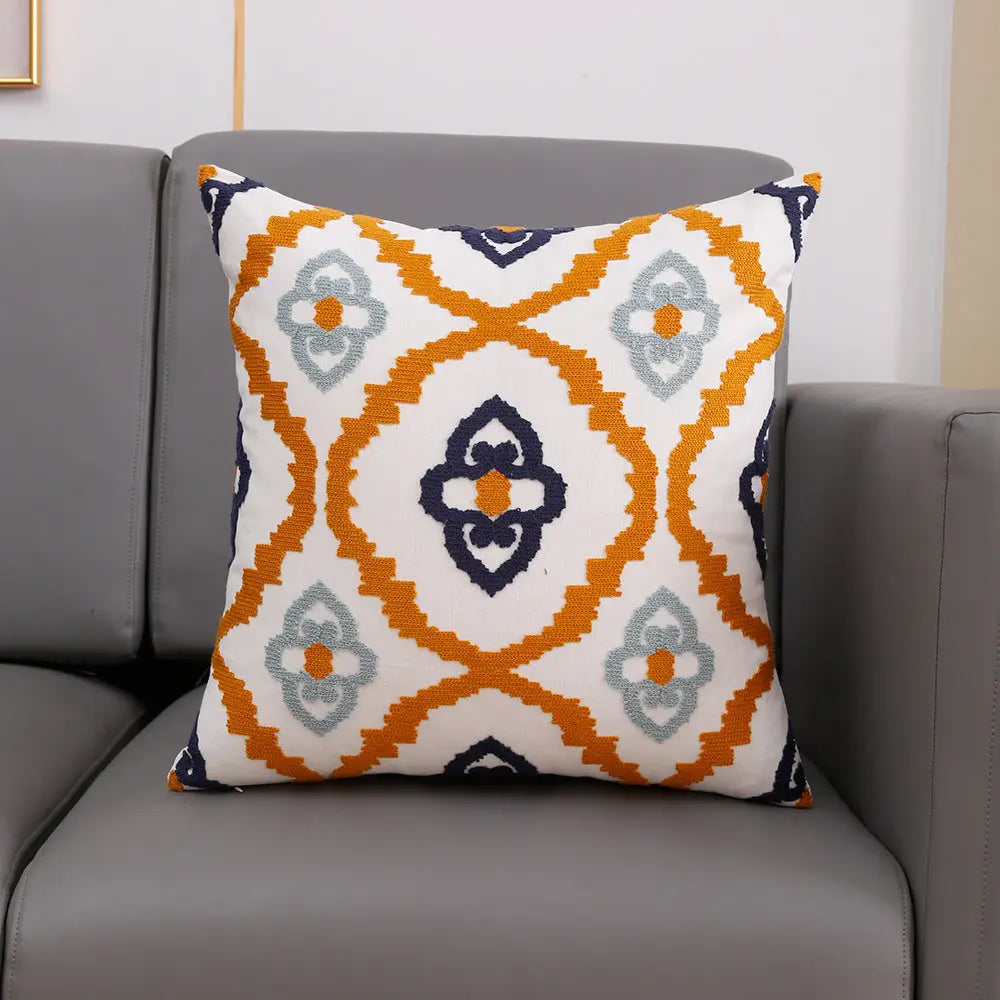 Throw Pillowcase Embroidered Modern LUMIÈRE 45x45 Pillow Cover-5