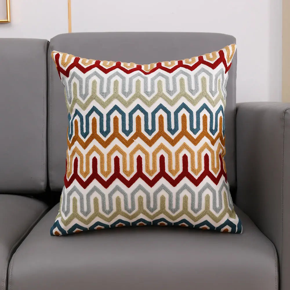 Throw Pillowcase Embroidered Modern LUMIÈRE 45x45cm Pillow Core-4