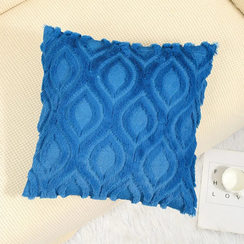 Throw Pillowcase Quilted Plush LUNETTE Blue-45*45cm