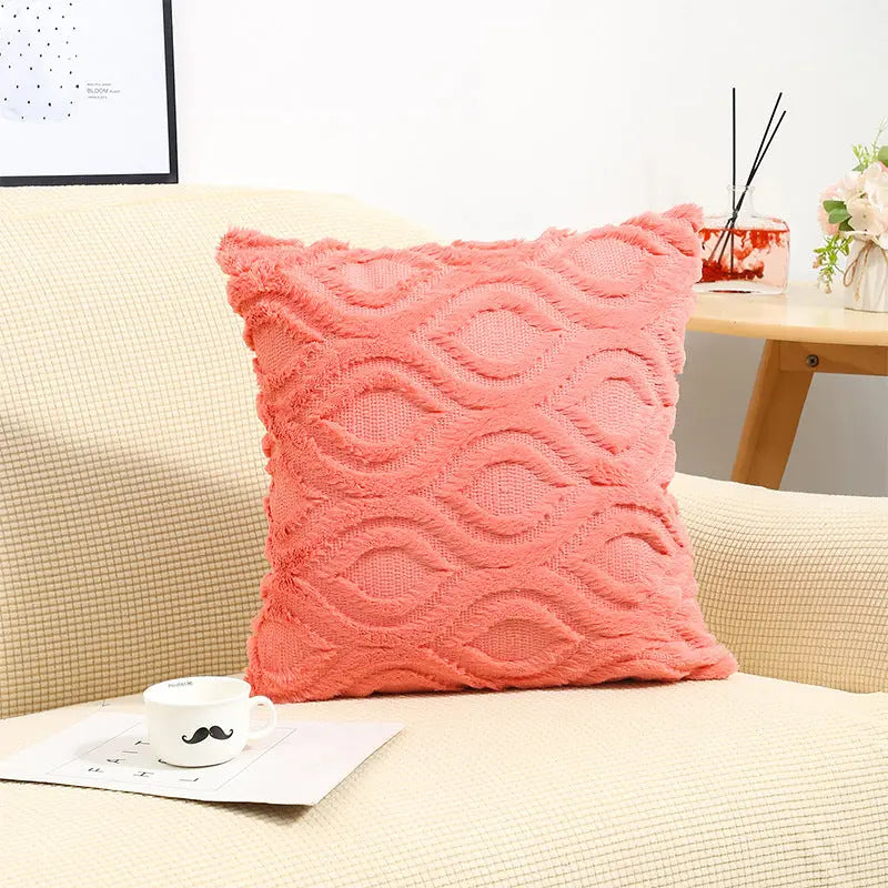 Throw Pillowcase Quilted Plush LUNETTE Pink-45*45cm