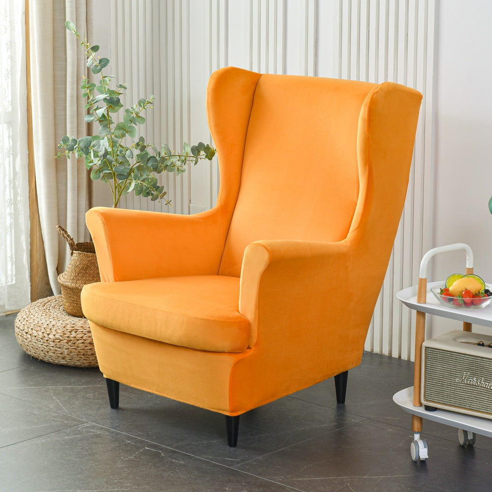 Wingback Slipcover Plush Stretch VIVANE Orange