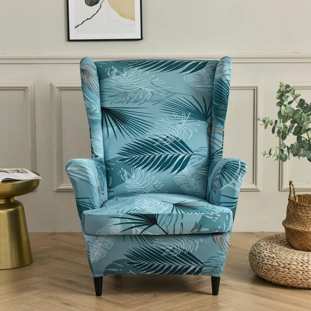 Wingback Slipcover Stretchable Pet-Friendly LUMIERA Pinellia