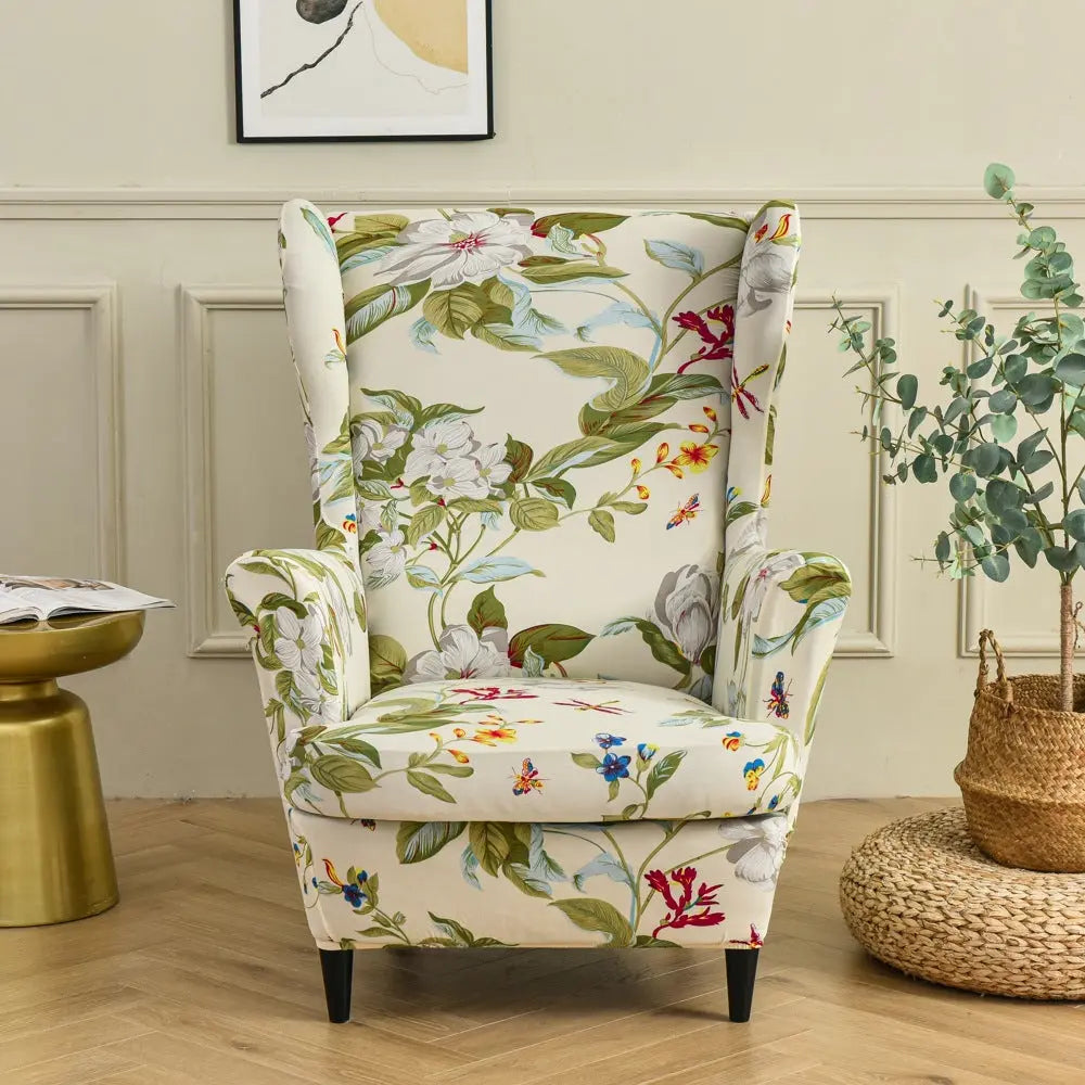 Wingback Slipcover Stretchable Pet-Friendly LUMIERA Spring