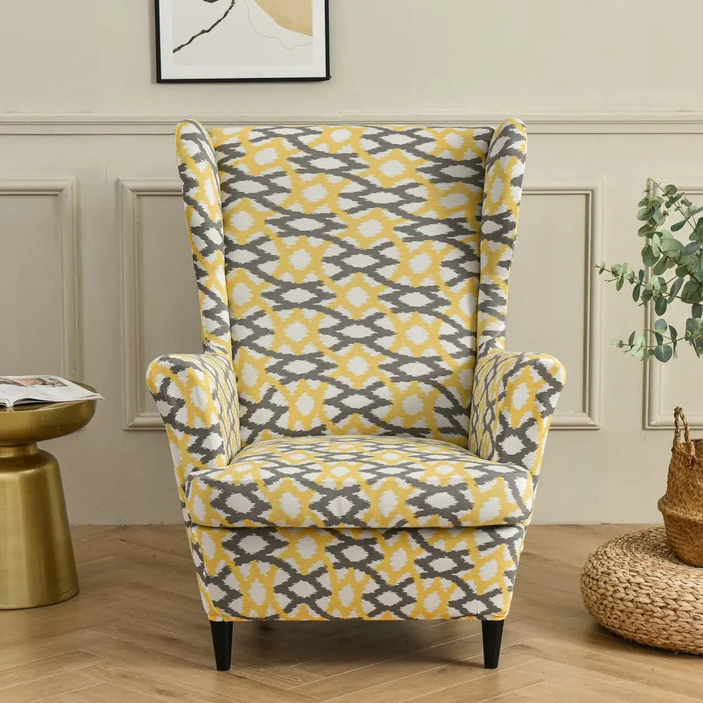Wingback Slipcover Stretchable Pet-Friendly LUMIERA Golden Age