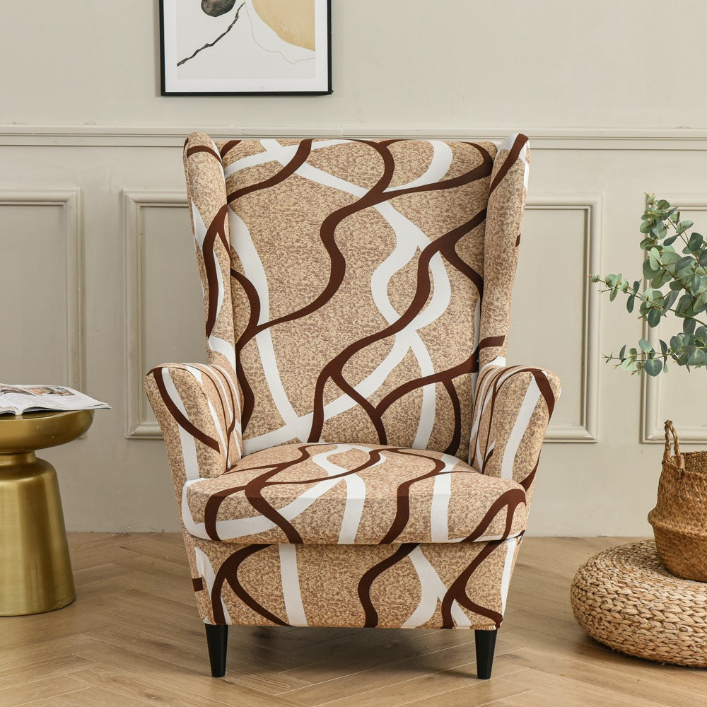 Wingback Slipcover Stretchable Polyester ELISÉO Different
